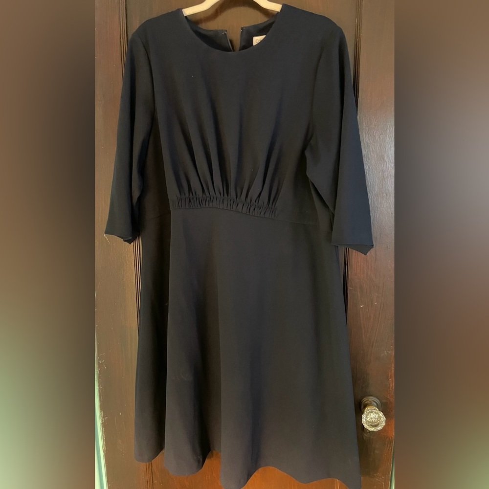Navy blue Calvin Klein dress.